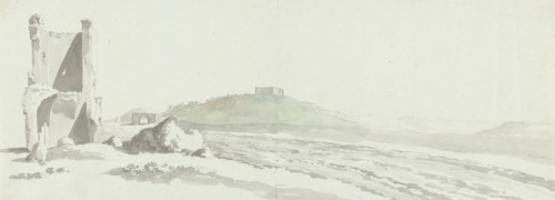 View of the city of Canosa with Castle and surroundings, 1778. Creator: Louis Ducros.