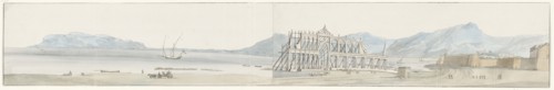 View of Port and Bastion in Palermo, 1778. Creator: Louis Ducros.