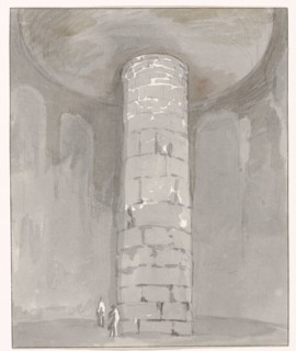 Interior of tower at the Tomb of Cicero between Itri and Gaeta, 1778. Creator: Louis Ducros.