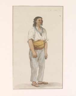 Boy in an inn in Malta, 1778. Creator: Louis Ducros.