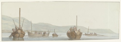 Coral fishermen at the city of Scilla, 1778. Creator: Louis Ducros.