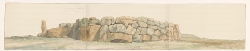 Monument of Phoenicians or Carthaginians on Gozo from a different persspective, 1778. Creator: Louis Ducros.