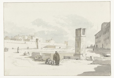 Cityscape in Giovinazzo, 1778. Creator: Louis Ducros.