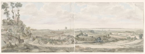 View with the steps of the theater in Syracuse, 1778. Creator: Louis Ducros.