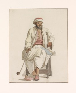 Kadi of the Islamic slaves in Malta, 1778. Creator: Louis Ducros.