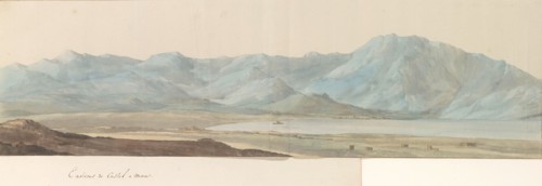 Surroundings of a castle on a lake, 1778. Creator: Louis Ducros.