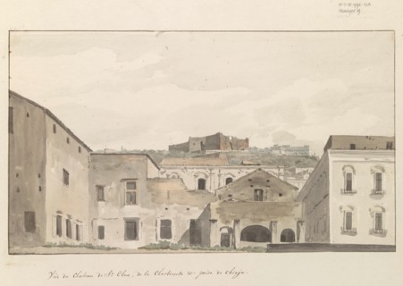 View of Castel Sant'elmo and the monastery from Chiaja, 1778. Creator: Louis Ducros.