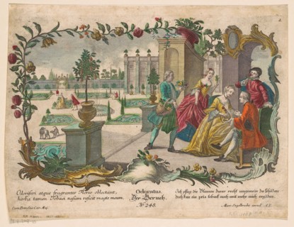 Smell, 1684-1756. Creator: Martin Engelbrecht.