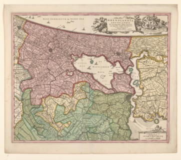 Map of Rijnland and Amstelland, c.1675. Creator: Workshop of Nicolaes Visscher.
