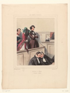 Conclusion et Morale (Accusation d'adultère), 1837.  Creator: Paul Gavarni.