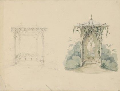 Arbours, c.1850.  Creator: Petrus Josephus Hubertus Cuypers.