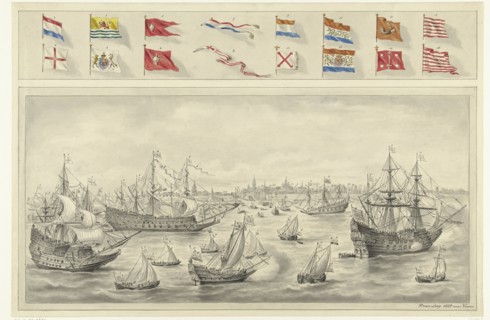 Arrival of the Earl of Leicester at Flushing, 1585, (1879).  Creator: Pieter van Looy.