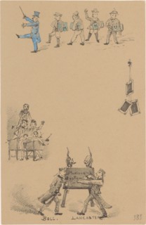 Menu card with teachers and students, 1878-1917. Creator: Theo van Hoytema.