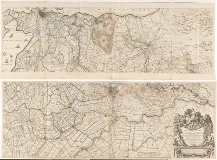 Map of the province of Utrecht, consisting of two parts, 1743. Creators: Gerard Hoet, Thomas Doesburgh.