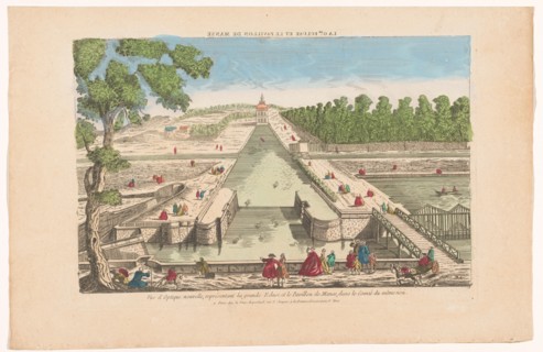 View of the great and the Pavillon de Manse in Chantilly, 1700-1799. Creator: Anon.