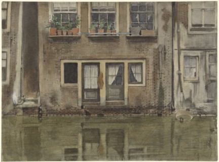Houses on a canal in Amsterdam, 1870-1923. Creator: Willem Witsen.