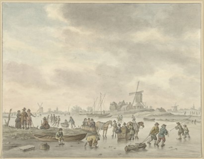 Ice entertainment, 1741-1820. Creator: Abraham Delfos.