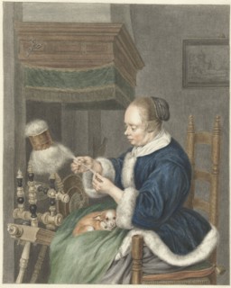 The Spinster, 1741-1820. Creator: Abraham Delfos.