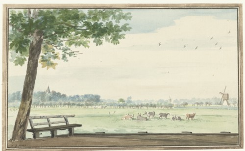 The Hamlet, De Lindt, in the Zwijndrechtse Waard near Meerdervoort, 1742. Creator: Aert Schouman.
