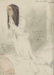 Stigmatization of Maria von Mörl, 1846. Creator: Chantal de Lucay.