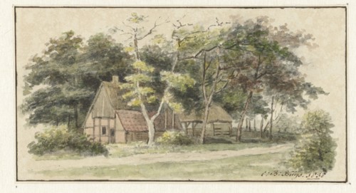 Farm among trees, 1838. Creator: Cornelis Bernardus Buijs.