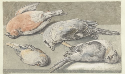 Still Life with Four Dead Birds, c.1640-c.1652. Creator: Elias Vonck.