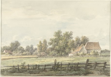 Landscape with farm, 1776-1822. Creator: Jan Hulswit.