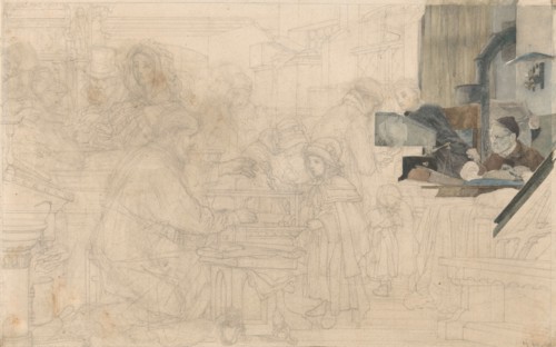 The Pawnshop (Mount of Piety), c.1856-c.1857. Creator: Matthijs Maris.