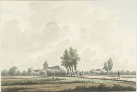 A landscape with a church on the horizon, 1758-1815. Creator: Nicolaas Wicart.