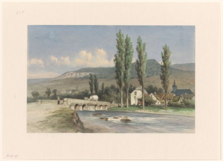 Mountain landscape near Walferdange, Luxembourg, 1850-1929. Creator: Pieter Adrianus Schipperus.