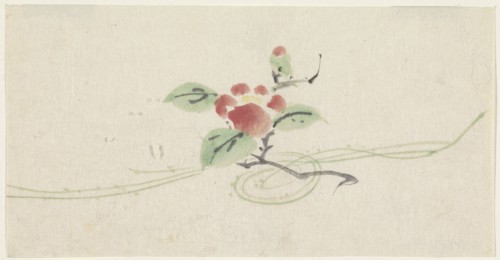 Branch with red camellia, 1808-1861. Creator: Utagawa Kuniyoshi.