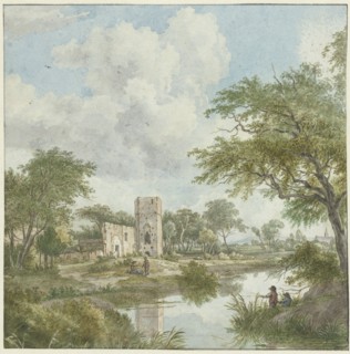 Landscape with castle ruins, 1754-1831. Creator: Wybrand Hendriks.