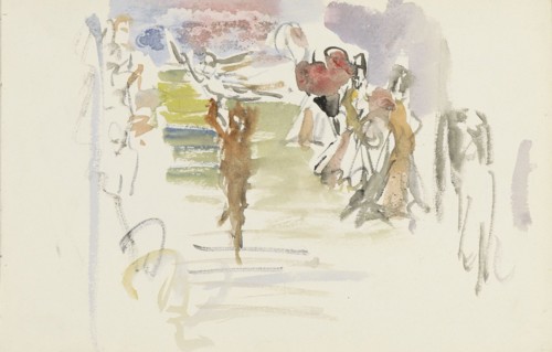 Performers on stage, 1875-1934. Creator: Isaac Lazerus Israels.