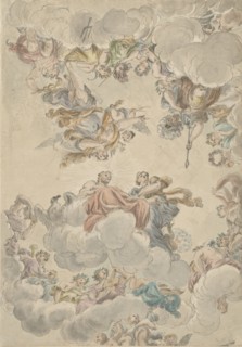 Design for a ceiling with the marriage of Jupiter and Juno, c. 1748-c. 1795. Creator: Petrus Norbertus van Reysschoot.