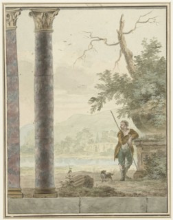 Design for room painting with river landscape, 1700-1800. Creator: Anon.