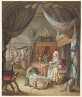 Mother with child on her chest, 1748-1798. Creator: Willem Joseph Laquy.