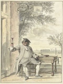 Resting traveller at De Mosse Knip Inn, 1706-1750. Creator: Cornelis Troost.
