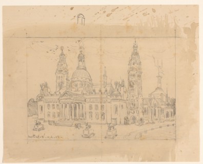 Design for the Vredespaleis (Peace Palace) in The Hague, 1906. Creator: Hendricus Jansen.
