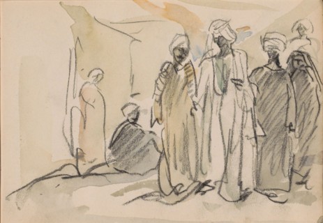 Group of Egyptians, 1919. Creator: Marius Bauer.