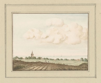 View of the village of Houses, c. 1757. Creator: Anon.