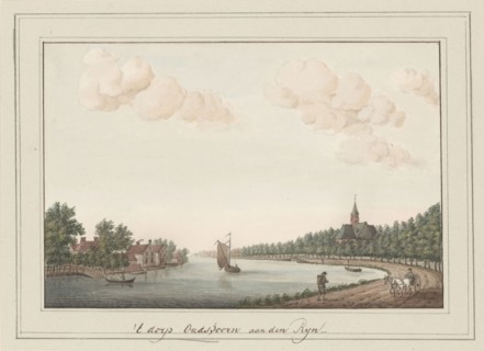 View of the Rhine near the village of Oudshoorn, 1700-1850. Creator: Anon.