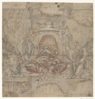 Design for an Easter altar scene, 1645-1649. Creator: Baldassare Franceschini.
