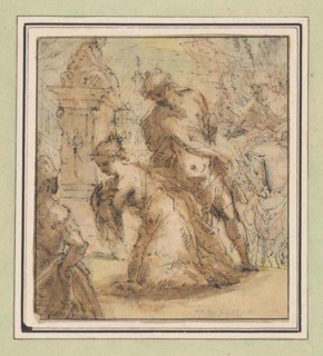 Decapitation of a saint (St Catherine?), 1600-1650. Creator: François Perrier.