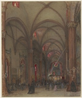 Interior of the Dom in Verona, 1831-1914. Creator: Franz Alt.