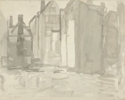 Construction site Sint Agnietenstraat in Amsterdam, 1903. Creator: George Hendrik Breitner.