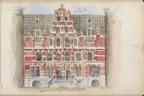 House Bartolotti at the Herengracht 170-172, 1862. Creator: Isaac Gosschalk.