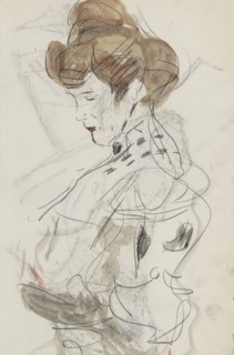Woman looking down, 1875-1934. Creator: Isaac Lazerus Israels.