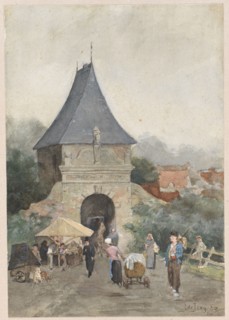Veerpoort in Schoonhoven, 1884. Creator: J. de Jong Ezn.
