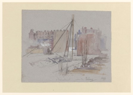 Pile-driving on Van Eeghenstraat, behind the Parkweg, 1893. Creator: Jan Hoynck van Papendrecht.
