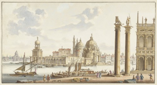 View of the Sta. Maria della Salute from St. Mark's Square in Venice, 1650-1699. Creator: Jan van Call.